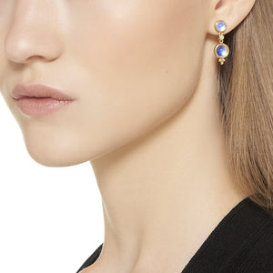 Temple St. Clair Moonstone Double Drop Earrings