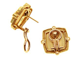Elizabeth Locke Gold Cushion “Bee” Diamond Earrings