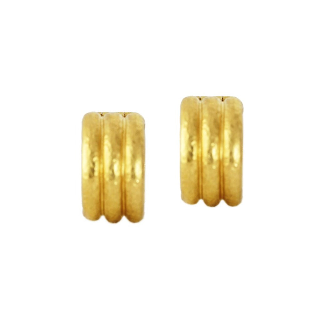 Elizabeth Locke Banded Wide Hoop Earrings