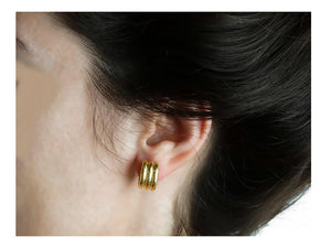 Elizabeth Locke Banded Wide Hoop Earrings