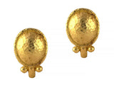 Elizabeth Locke “Sarabella” Gold Dome Stud Earrings
