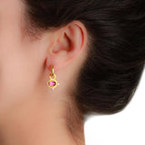 Elizabeth Locke Horizontal Oval Cabochon Turquoise Earring Charms