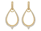 Jude Frances Moroccan Pave Oval Earring Charm Frames