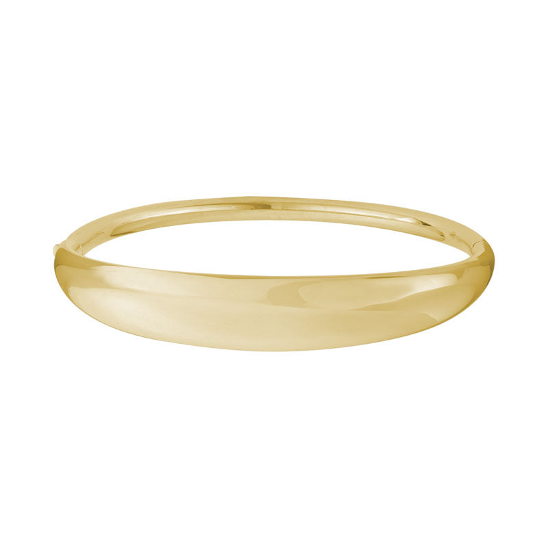 14K Yellow Gold Polished Tapered Width Bangle