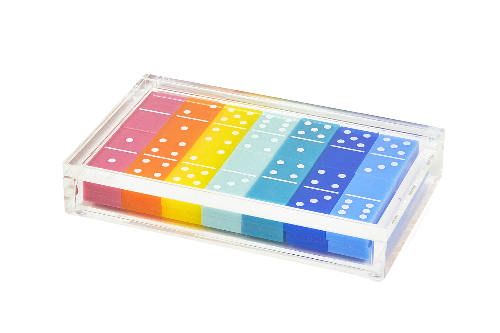 Multicolor Lucite Domino Set