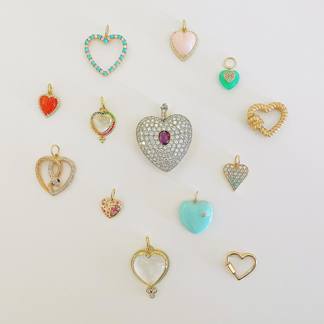 Lawson Dahl Pink Sapphire Mini Love Heart Pendant