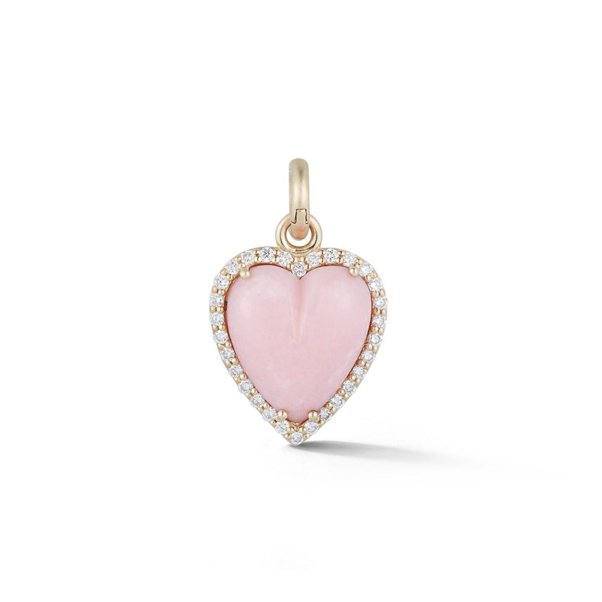 Storrow 14K Gold Diamond & Pink Opal Alana Large Heart Charm
