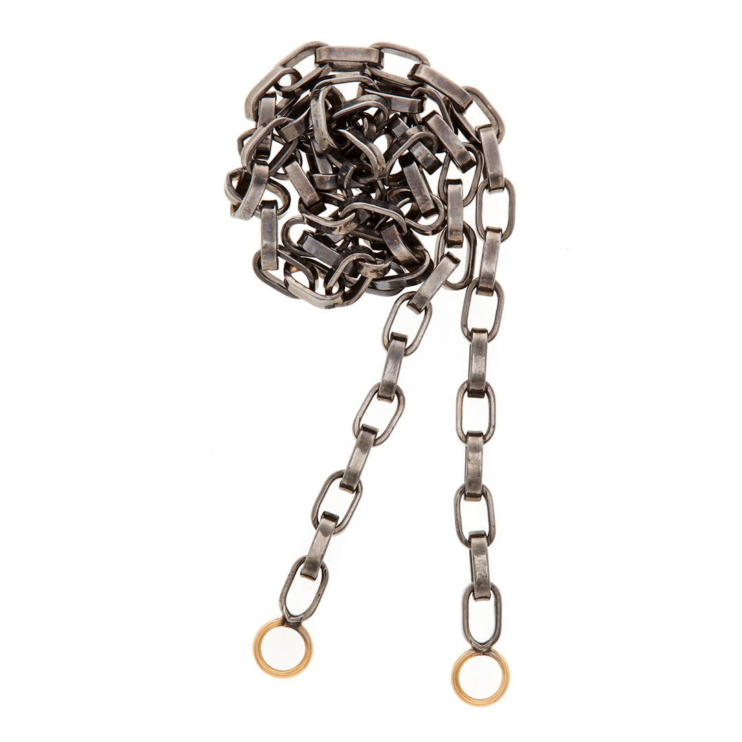 Marla Aaron Blackened Silver Biker Chain Necklace