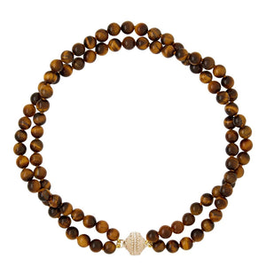 Clara Williams Victoire Tiger's Eye 8mm Double Strand Necklace