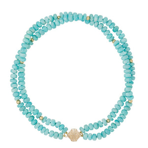 Clara Williams Peppercorn Amazonite Double Strand Necklace