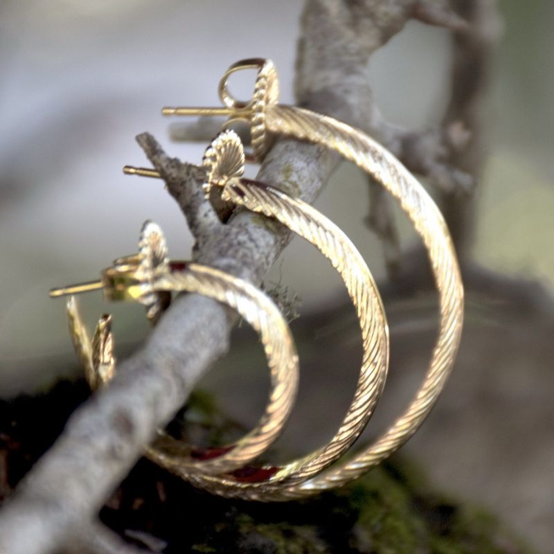 Grainger McKoy Sterling Silver Narrow Feather Earrings