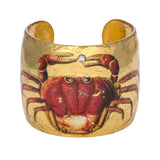 Evocateur Crab 22K Gold Leaf Cuff