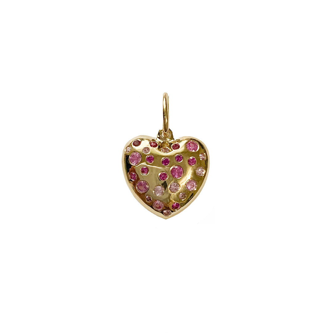 Lawson Dahl Pink Sapphire Mini Love Heart Pendant