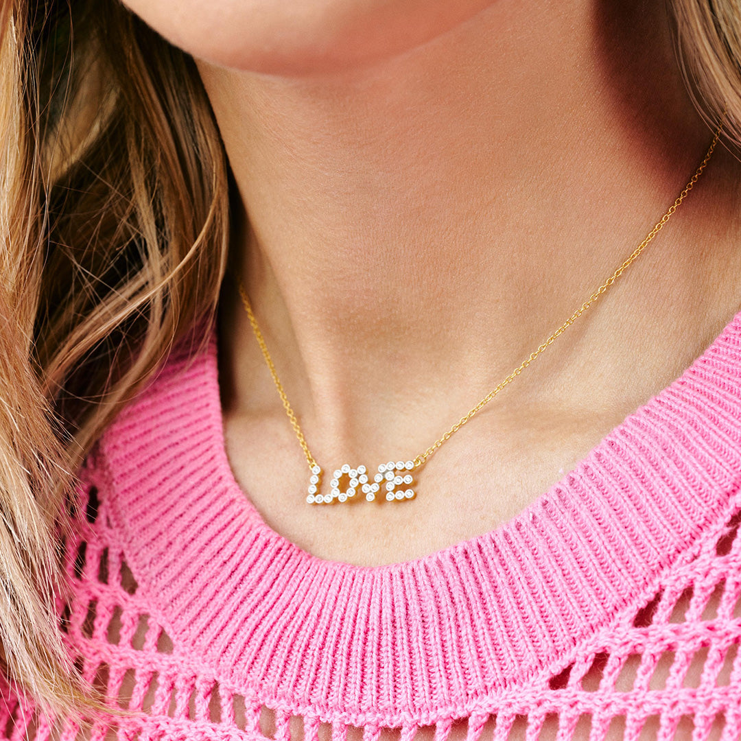 Freida Rothman Sparkling LOVE Necklace