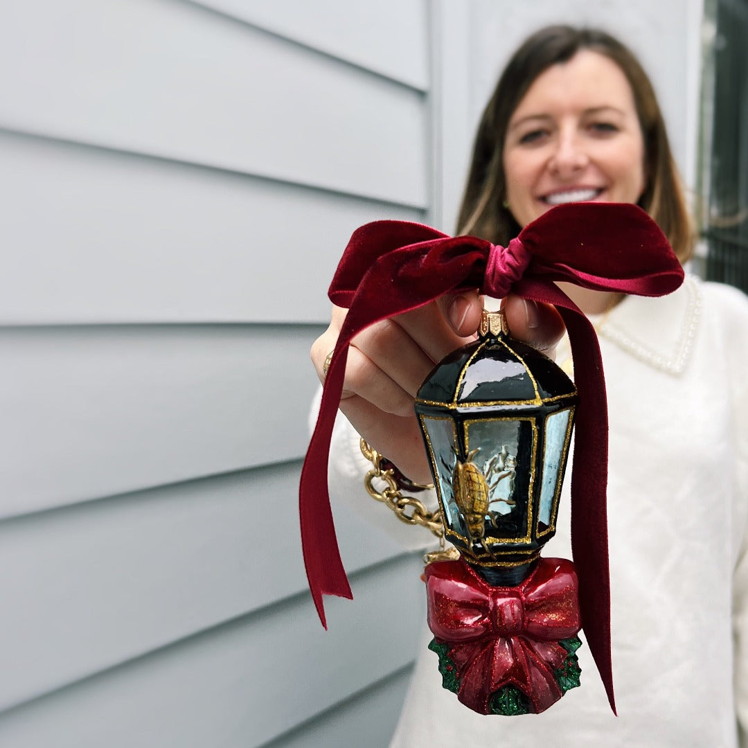 Goldbug Christmas 2022 Glass Lantern Ornament