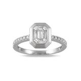 .55ct Baguette Diamond Invisible Set 18K White Gold Ring