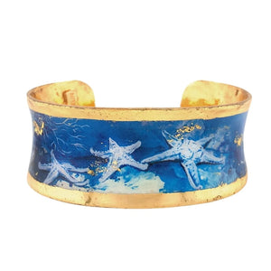 Evocateur Blue Starfish 22K Gold Leaf Corset Cuff