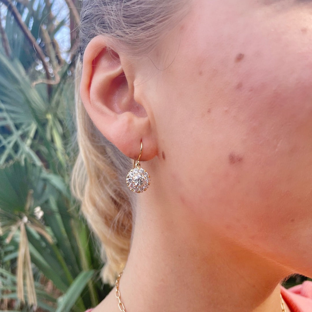 Single Stone Talia Drop Earrings