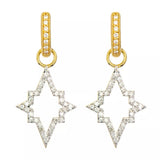 Jude Frances Moroccan Open Night Star Pave Diamond Earring Charms