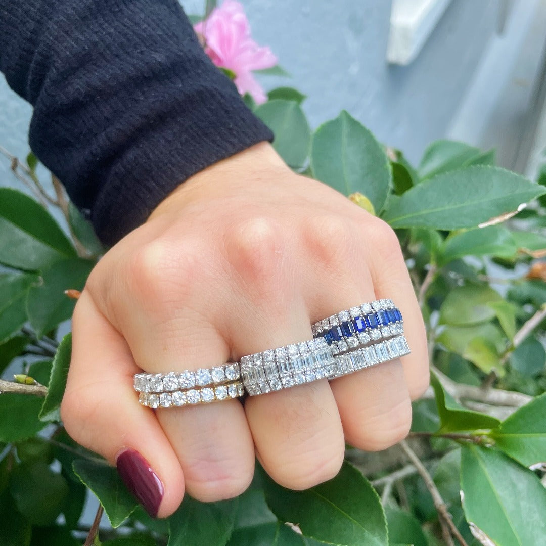 Picchiotti Emerald Cut Diamond 18K White Gold Xpandable Ring